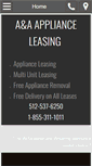 Mobile Screenshot of aaapplianceleasing.com