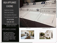 Tablet Screenshot of aaapplianceleasing.com